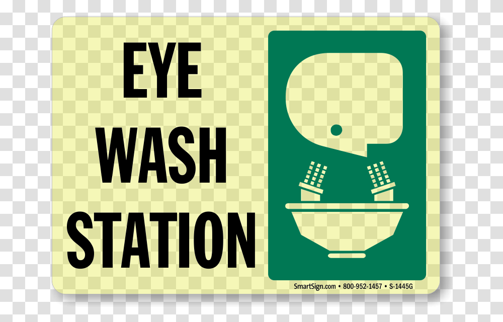 Download Smartsign Eye Wash Station With Graphic Aluminum Sign, Advertisement, Poster, Light Transparent Png