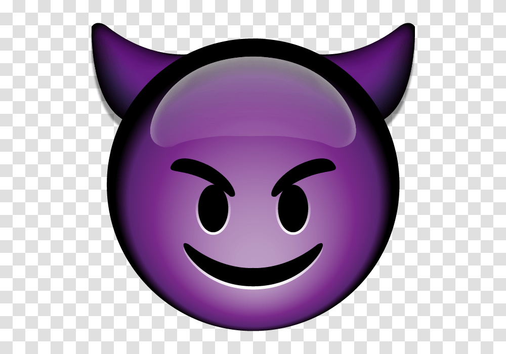 Download Smiling Devil Emoji Icon Emoji Island, Apparel, Helmet, Piggy Bank Transparent Png