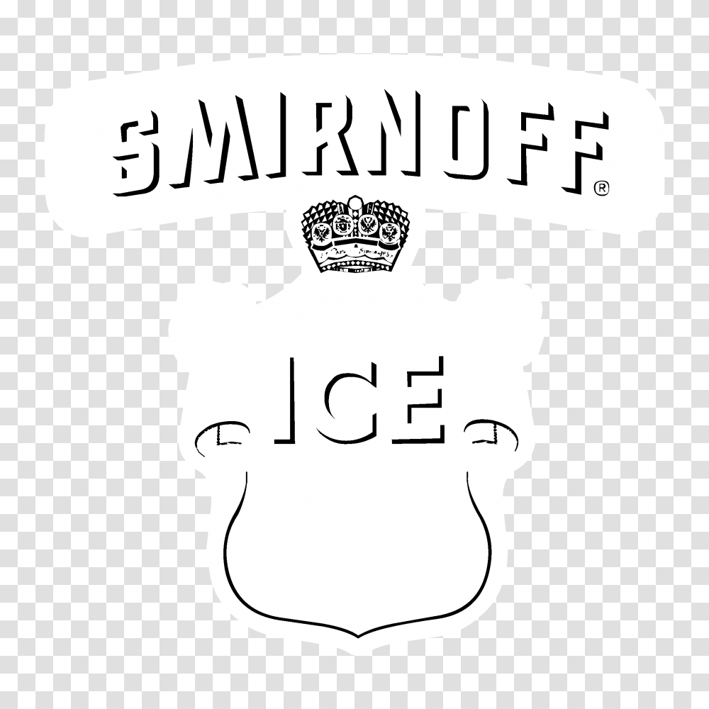 Download Smirnoff Ice Logo Black And Language, Symbol, Trademark, Text, Badge Transparent Png