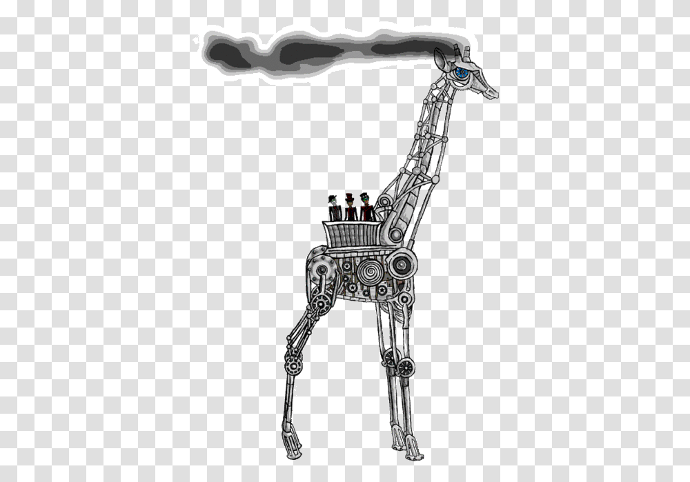 Download Smoking Giraffe Giraffe, Robot, Cross, Symbol, Alien Transparent Png