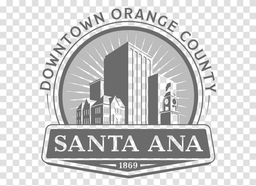 Download Sna Santa Ana Water Tower Logo Full Size City Of Santa Ana Logo, Symbol, Text, Clock Tower, Architecture Transparent Png