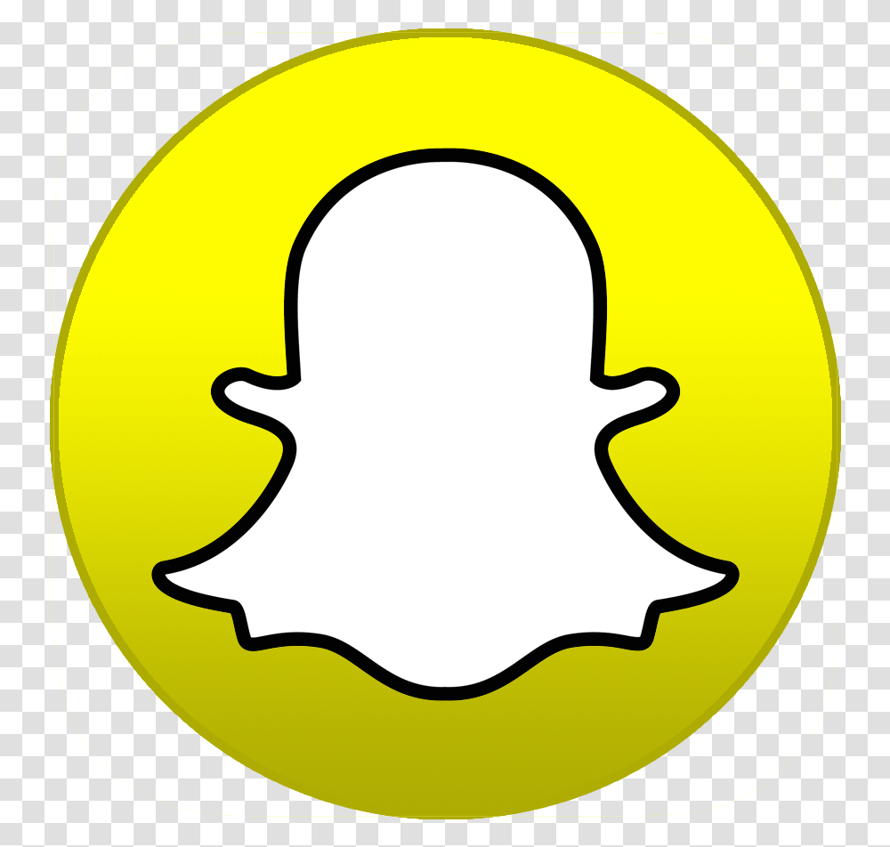 Download Snapchat Logo Circle Logo Snapchat, Label, Text, Symbol, Sweets Transparent Png