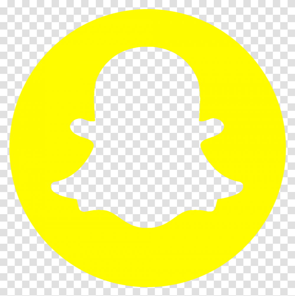 Download Snapchat Logo Circle Snapchat Logo Black, Symbol, Trademark, Person, Human Transparent Png