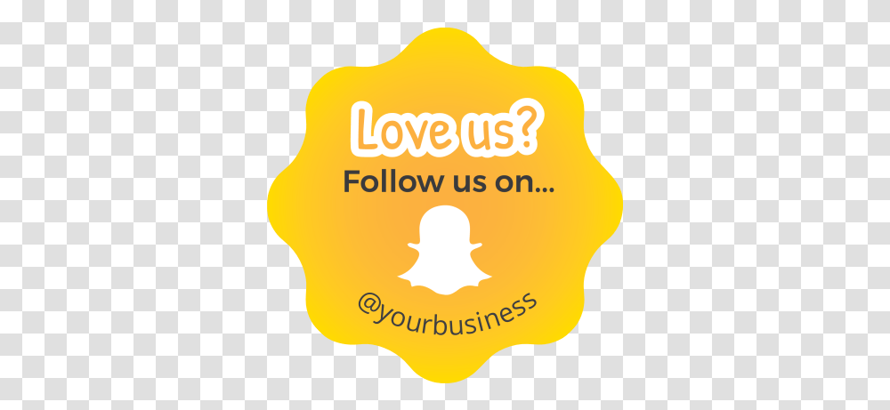 Download Snapchat Sticker Design Like Us On Instagram Snapchat, Label, Text, Logo, Symbol Transparent Png