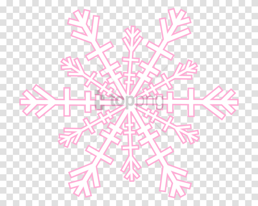 Download Snowflake Clipart Light Pink Pink Snowflake Black 6 Little Snowflakes, Cross, Symbol Transparent Png