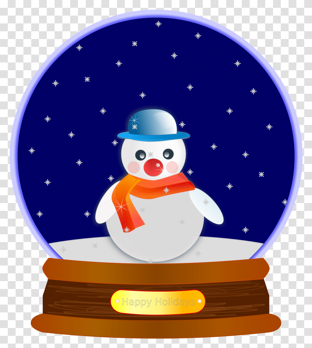 Download Snowing Clipart Animated Christmas Snow Globe Clip Art, Nature, Outdoors, Snowman, Winter Transparent Png