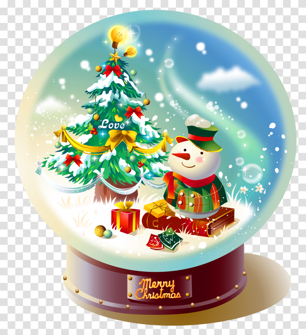 Download Snowman Picture Gift Snowglobe Globe Snow Christmas Snow Globe Christmas, Birthday Cake, Dessert, Food, Nature Transparent Png