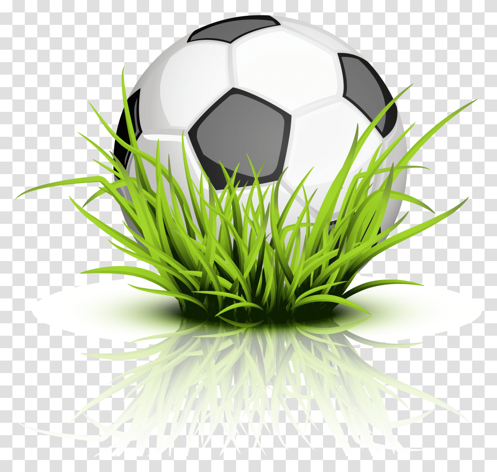 Download Soccer Ball Grass Football Grass Clipart, Team Sport, Sports,  Transparent Png