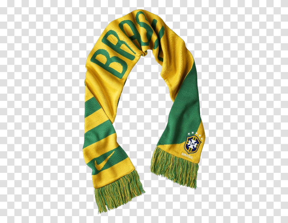 Download Soccer Scarf Image With No Background Pngkeycom Brazil National Football Team, Clothing, Apparel, Stole, Person Transparent Png
