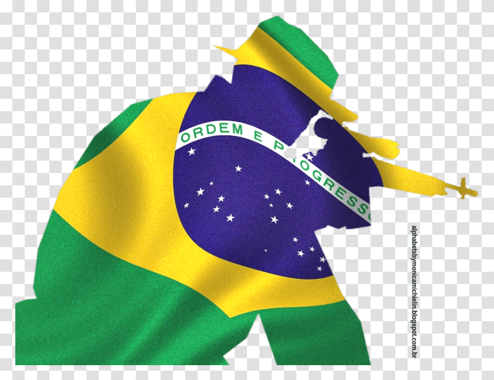 Download Soldados Brasil Flag, Symbol, Person, Human, Baseball Cap Transparent Png