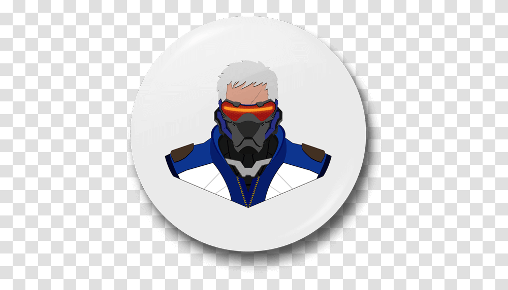 Download Soldier 76 Badge Video Game, Person, Human, Helmet, Clothing Transparent Png