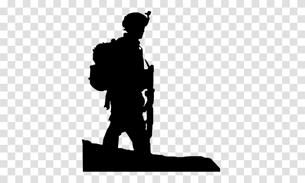 Download Soldier Vector Clipart Soldier Military Army Soldier, Person, Silhouette, Kneeling, Photography Transparent Png