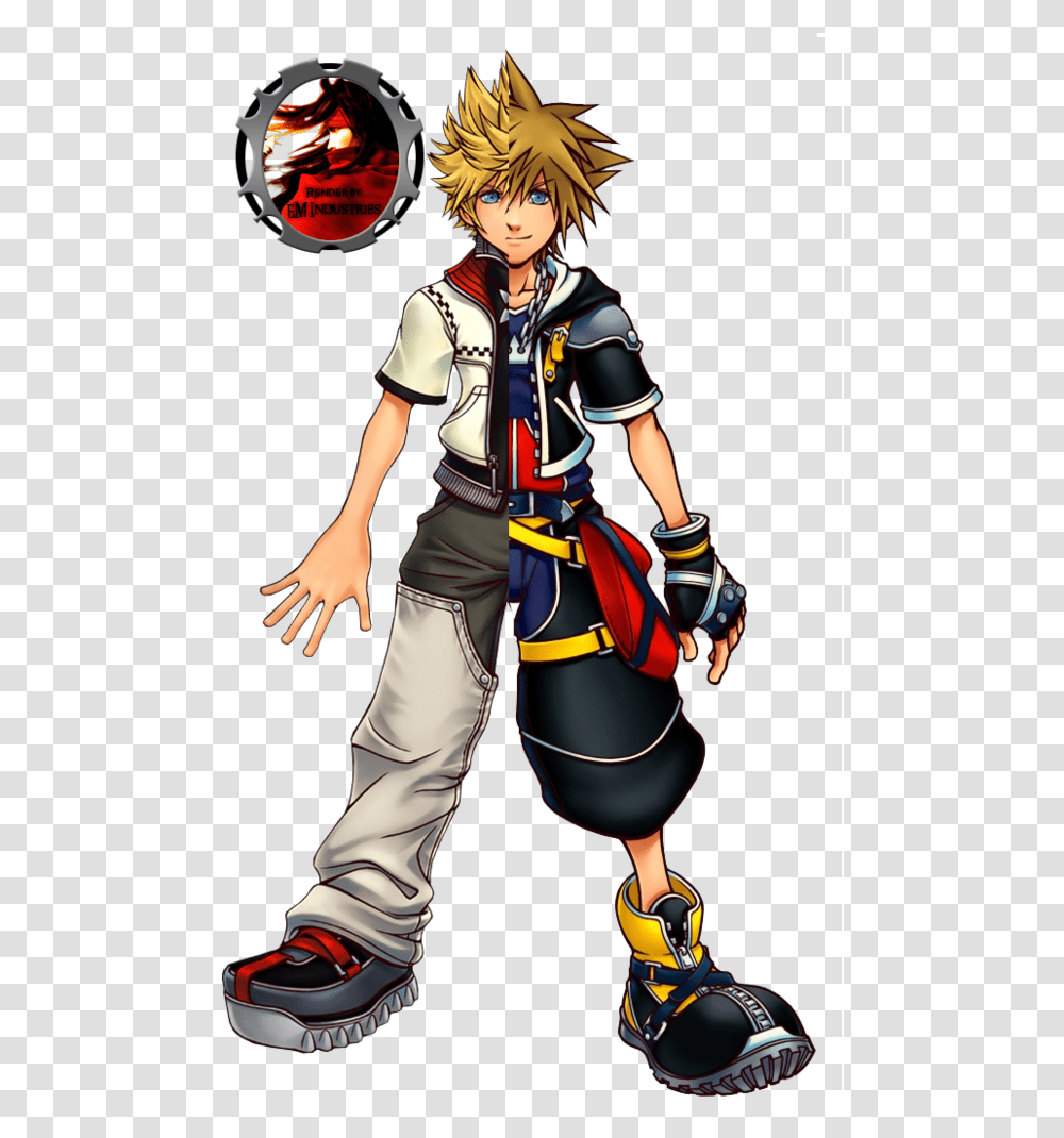 Download Sora Roxas Photo 1199421522rw81 Sora Kingdom Kingdom Hearts Sora Concept Art, Person, Ninja, Clothing, Costume Transparent Png