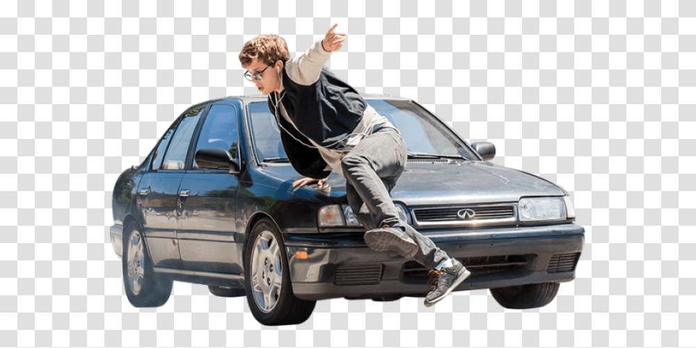 Download Soundtrack To Crime Baby Driver Car Full Baby Driver Edgar Wright Cameo, Person, Tire, Wheel, Machine Transparent Png