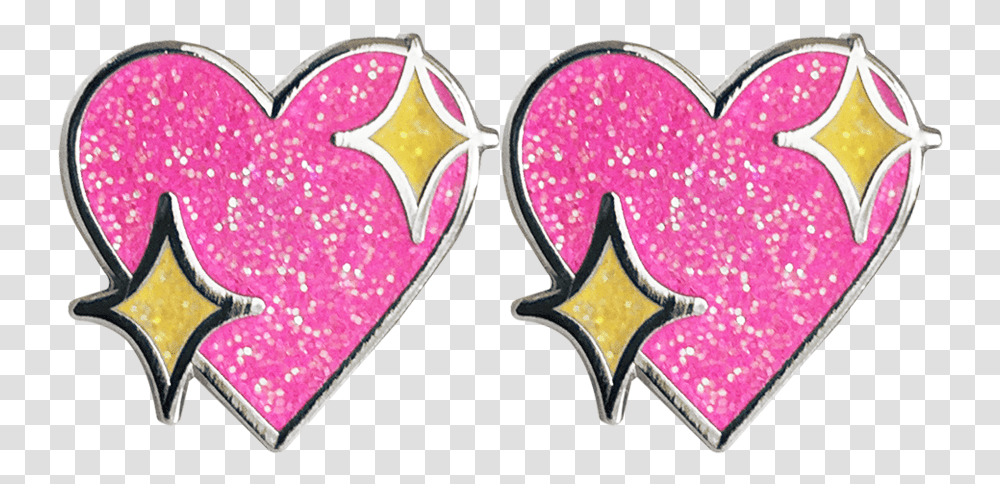 Download Sparkle Heart Emoji Earrings Emoji Sparkle Heart, Accessories, Light, Jewelry, Pattern Transparent Png