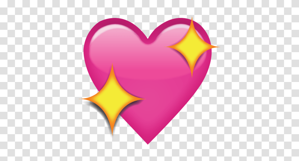 Download Sparkling Pink Heart Emoji Icon Emoji, Balloon Transparent Png