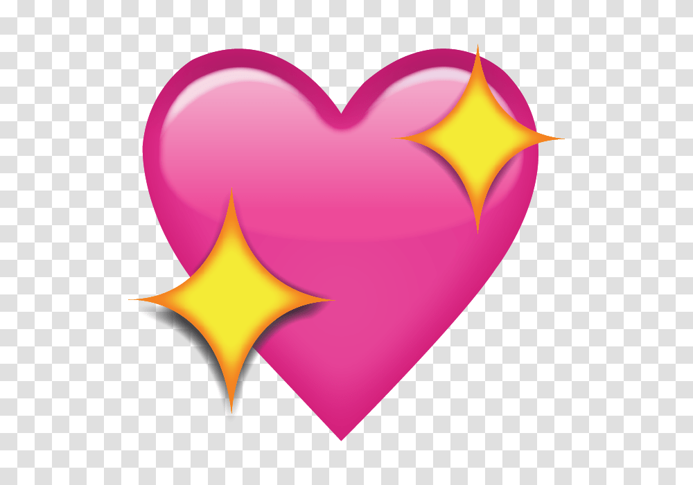 Download Sparkling Pink Heart Emoji Icon Emoji Island Transparent Png