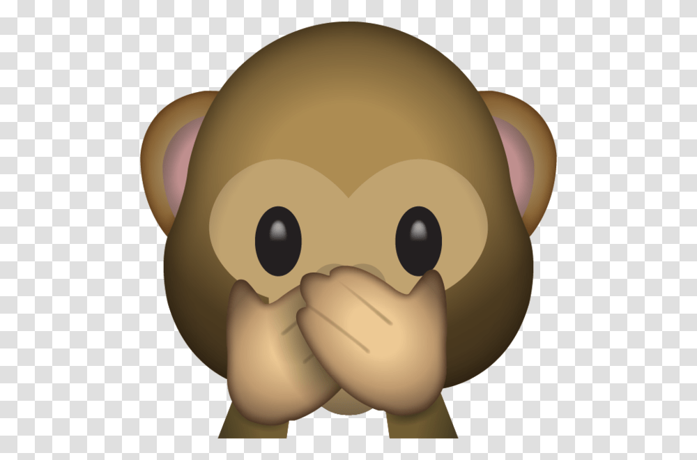 Download Speak No Evil Monkey Emoji Emoji Island, Head, Figurine, Animal, Mammal Transparent Png