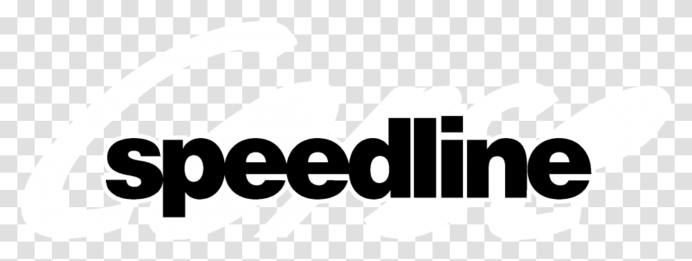 Download Speedline Logo Black And White Speedline, Symbol, Trademark, Text, Stencil Transparent Png