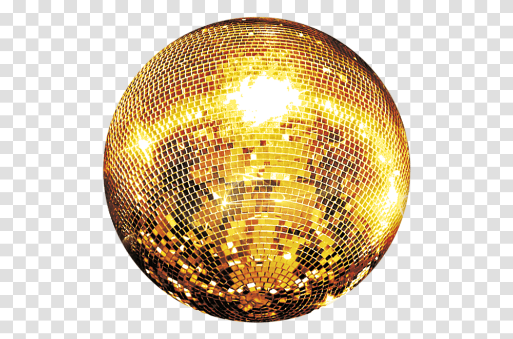 Download Sphere Ball Gold Light Disco Gold Disco Ball, Lamp, Lighting, Crystal, Screen Transparent Png