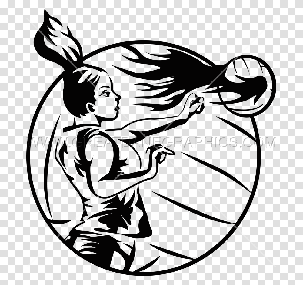 Download Spiking In Volleyball Black And White Clipart Volleyball, Bow, Spider, Invertebrate Transparent Png