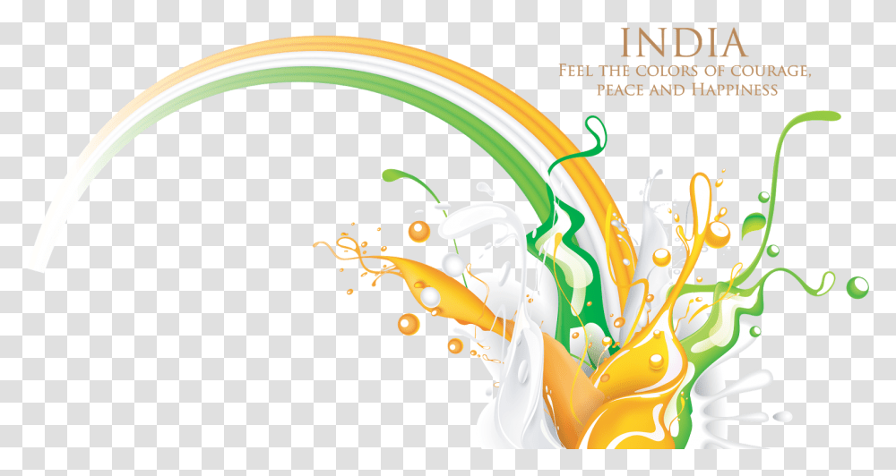 Download Splashy Indian Flag Vector Images Free Indian Flag Design Vector Clipart, Graphics, Floral Design, Pattern, Paper Transparent Png