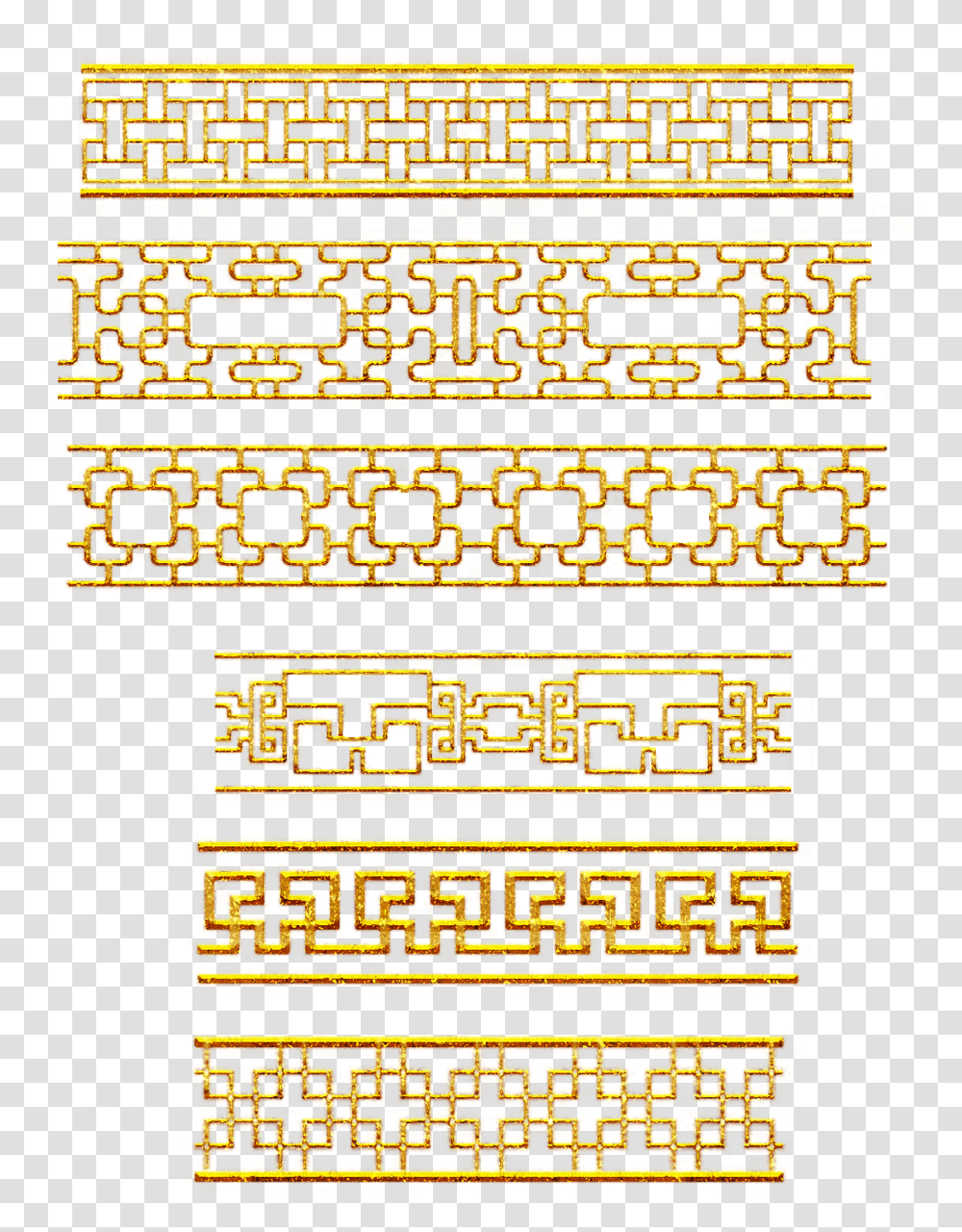 Download Split Line Gold Border Retro Border Line Vector Gold, Rug, Text, Pac Man Transparent Png