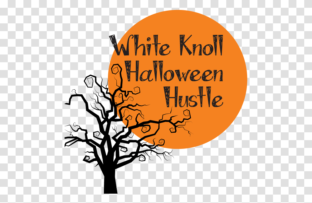 Download Spooky Tree Silhouette Spooky Tree Silhouette, Text, Word, Label, Outdoors Transparent Png
