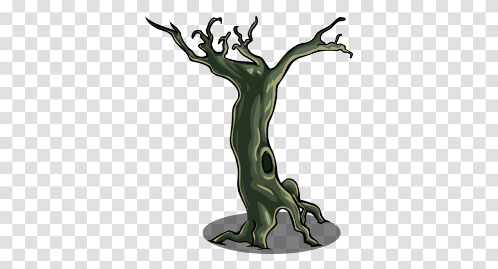 Download Spooky Tree Sprite 003 Illustration Image Spooky Tree Cartoon, Plant, Tree Trunk, Antelope, Wildlife Transparent Png
