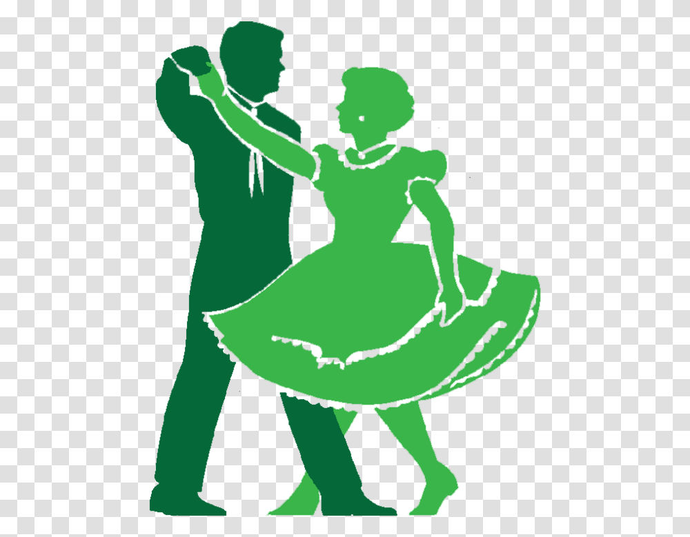 Download Square Dancing Square Dance Cartoon Hd Square Dance, Silhouette, Green, Person, Human Transparent Png