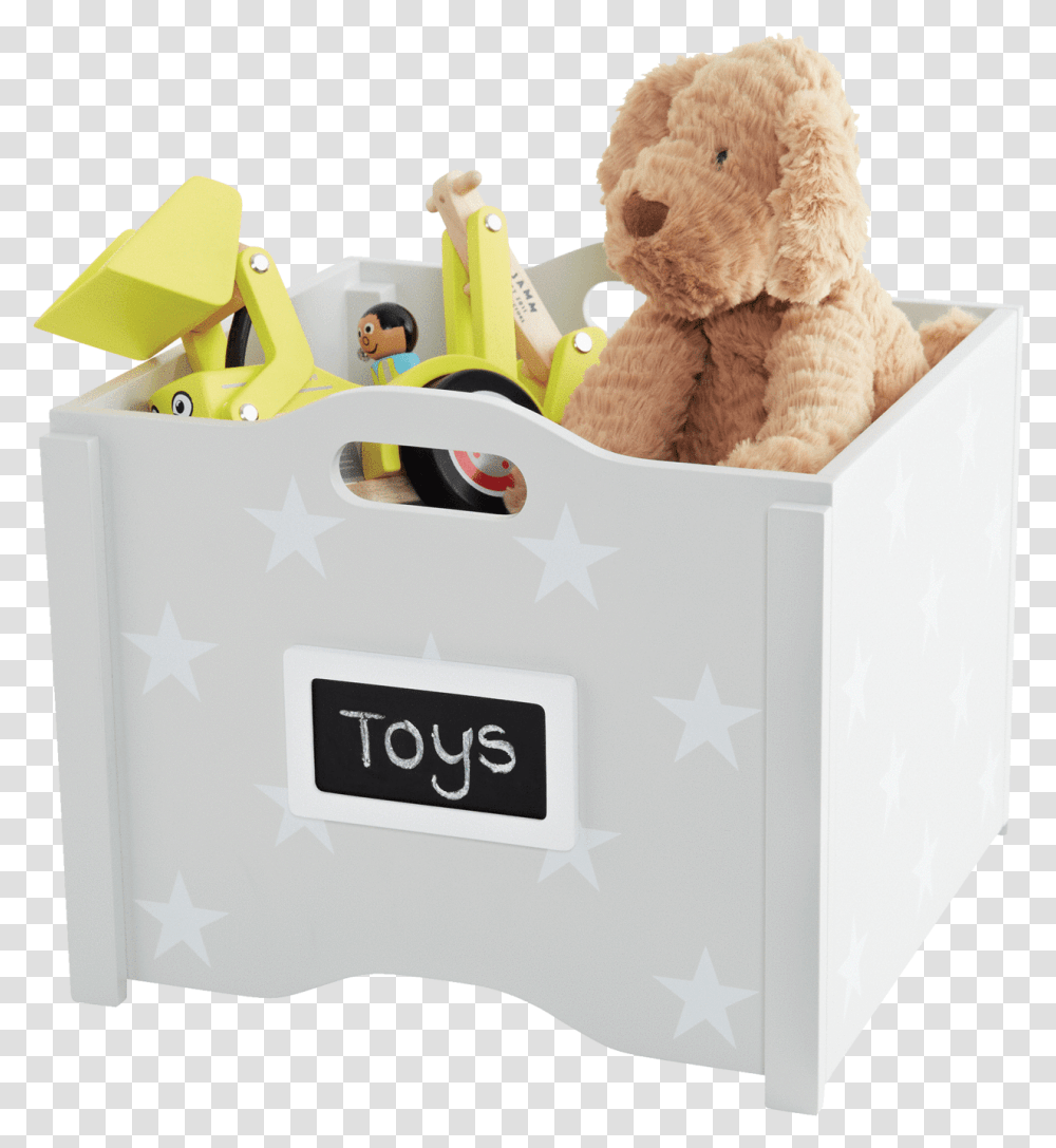 Download Stacking Toy Box Grey Star Gltc Stacking Toy Box Toy Box, Teddy Bear, Bag, Shopping Bag, Plush Transparent Png