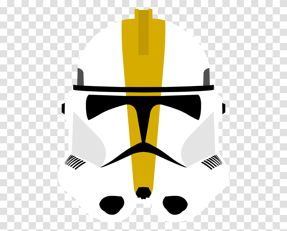 Download Star Clone Wars Yellow Wing Stormtrooper The Hq Star Wars Clone Helmet, Stencil, Symbol, Logo, Trademark Transparent Png