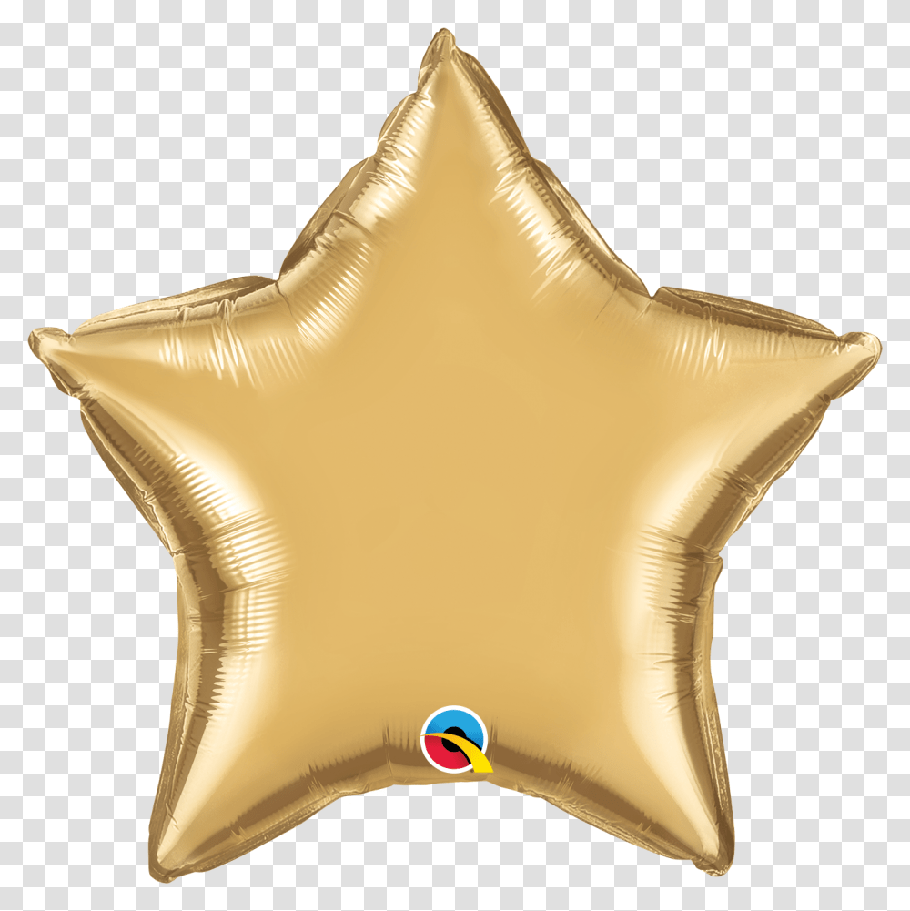 Download Star Qualatex Chrome Gold Balloon, Pillow, Cushion, Axe, Tool Transparent Png