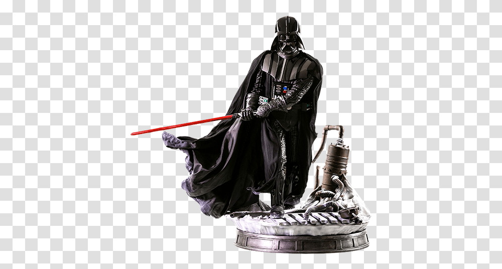 Download Star Wars Darth Vader Statue By Iron Studios Star Wars Darth Vader Statue, Person, Human, Clothing, Apparel Transparent Png