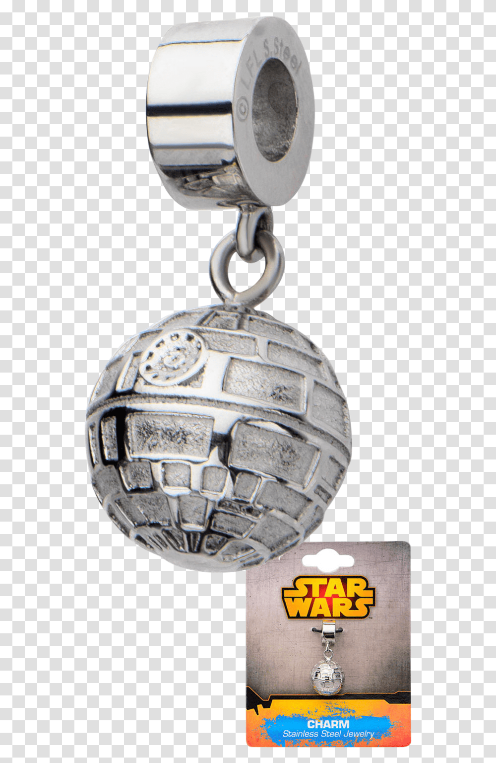 Download Star Wars Death Dangle Charm Stainless Steel Starwars Charm, Pendant, Ornament, Locket, Jewelry Transparent Png