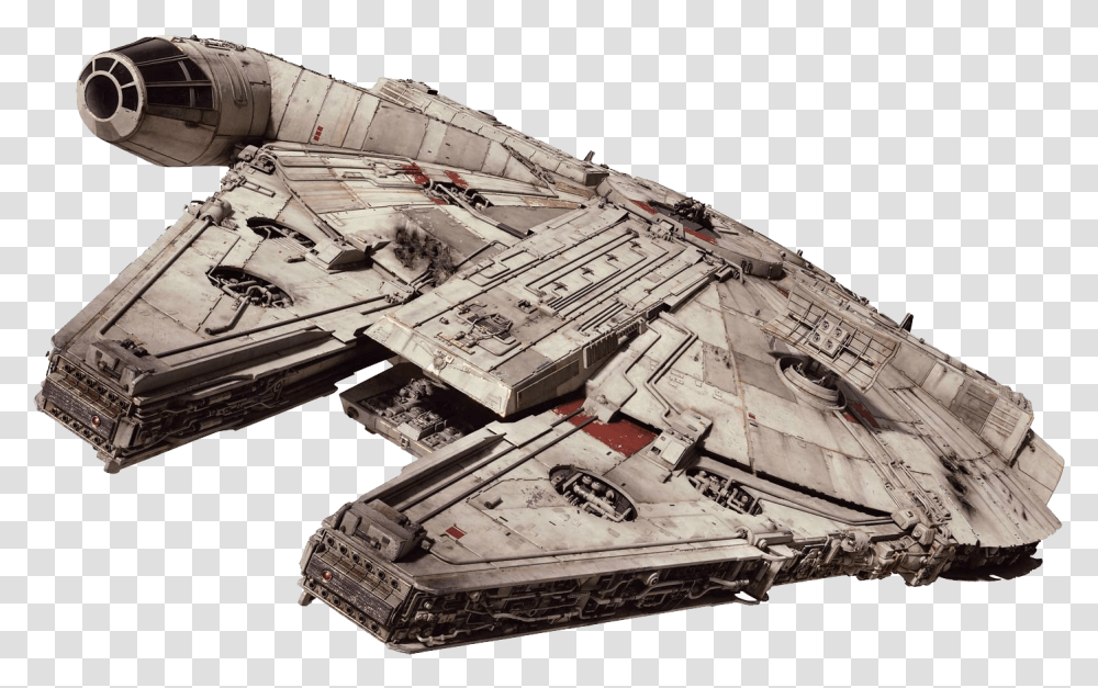 Download Star Wars Image For Free Millennium Falcon Background, Spaceship, Aircraft, Vehicle, Transportation Transparent Png