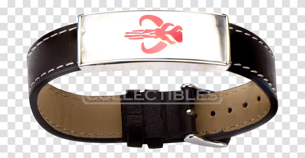 Download Star Wars Mandalorian Symbol Leather Id Bracelet Jewellery, Buckle, Strap, Belt, Accessories Transparent Png