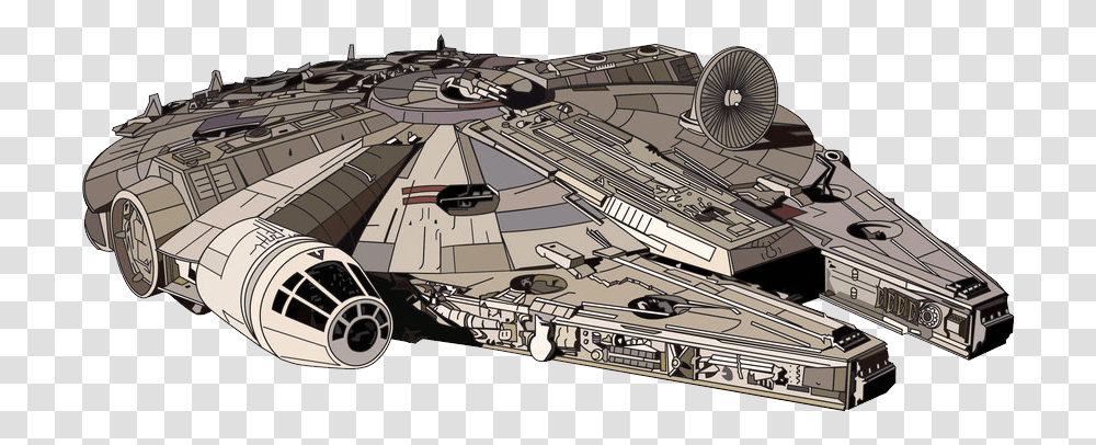 Download Star Wars Millennium Falcon Clip Art, Vehicle, Transportation, Aircraft, Helicopter Transparent Png