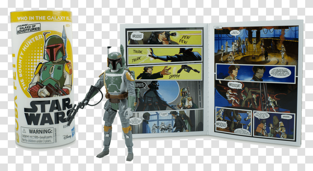 Download Star Wars Toys 2019 Hd Uokplrs Star Wars Galaxy Of Adventures Boba Fett, Helmet, Clothing, Apparel, Person Transparent Png