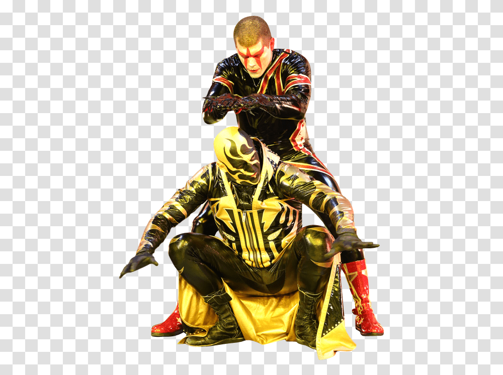 Download Stardust Wwe Gold And Stardust Image With Wwe Goldust And Stardust, Helmet, Clothing, Apparel, Person Transparent Png