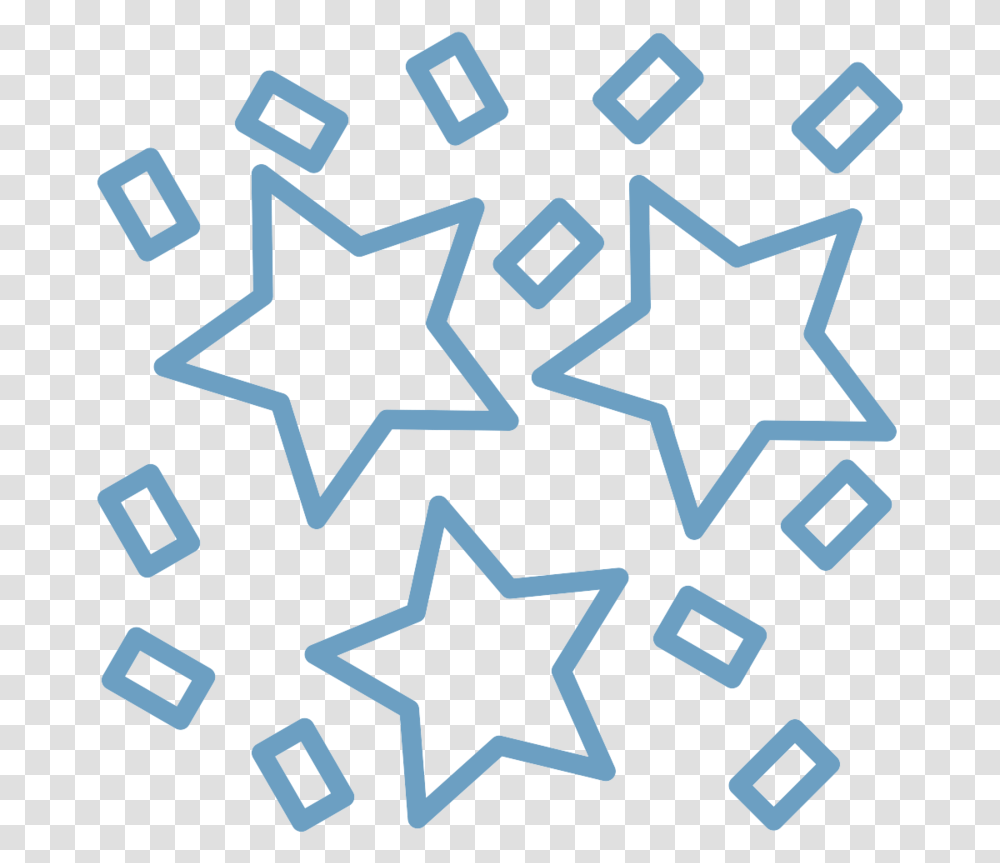 Download Stars And Confetti Image With No Background Doodle Stars And Moon, Symbol, Pattern, Number, Text Transparent Png