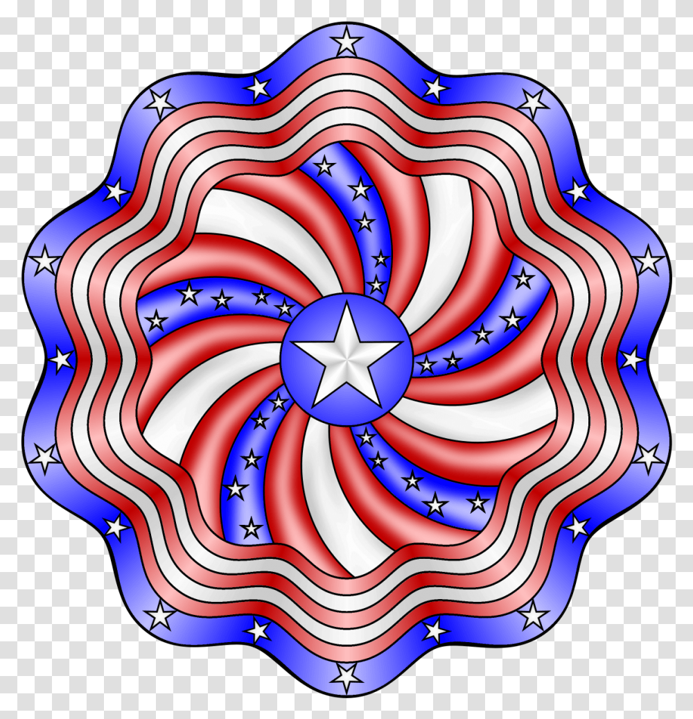 Download Stars And Stripes Mandala Coloring, Graphics, Art, Ornament, Pattern Transparent Png