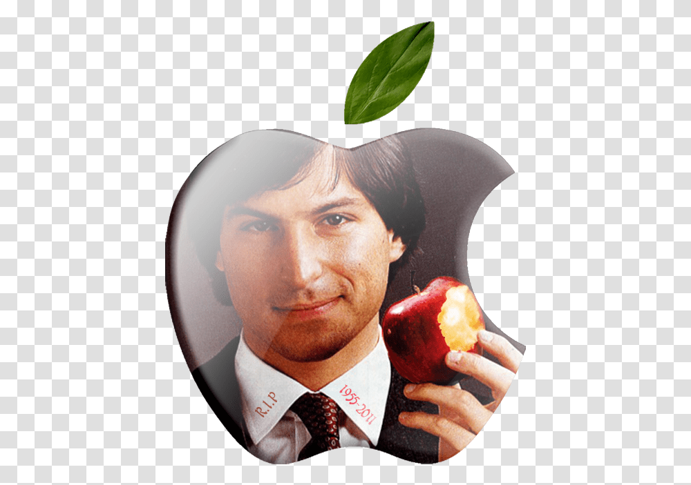 Download Steve Jobs Steve Jobs Holding Apple, Tie, Person, Plant, Hot Dog Transparent Png