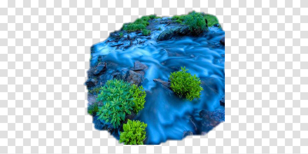 Download Sticker Water Stream River Tributary, Nature, Outdoors, Creek, Scenery Transparent Png