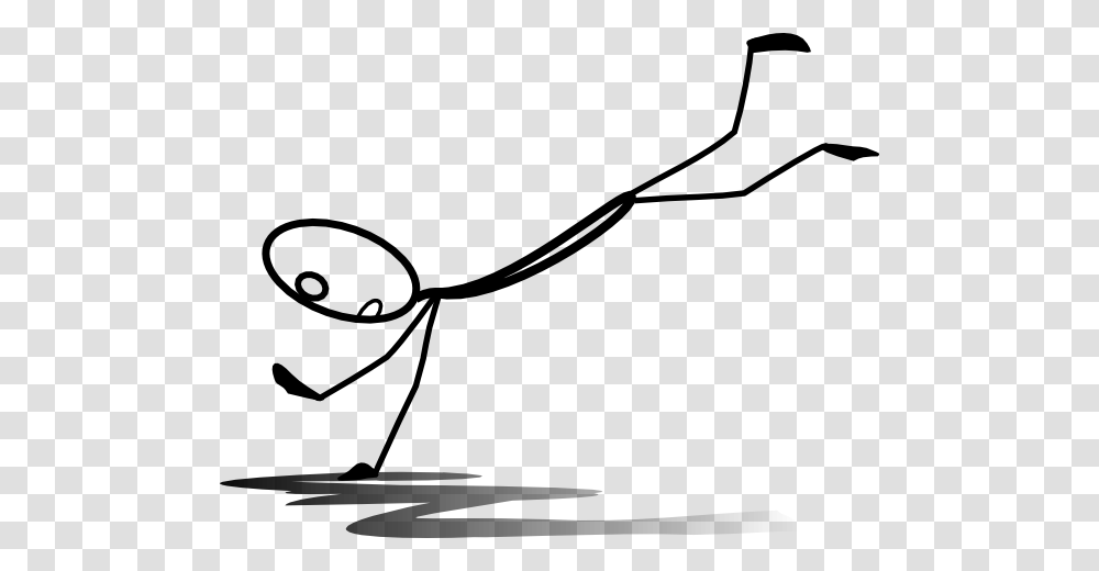 Download Stickman Falling Clipart, Bow, Stencil, Scroll Transparent Png