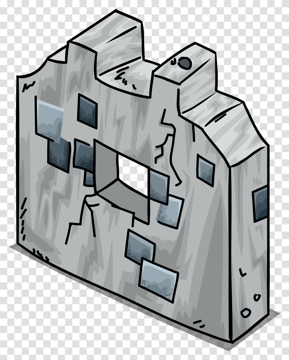 Download Stone Wall Ruins Sprite 002 Diagram, Crystal, Building, Architecture, Highway Transparent Png