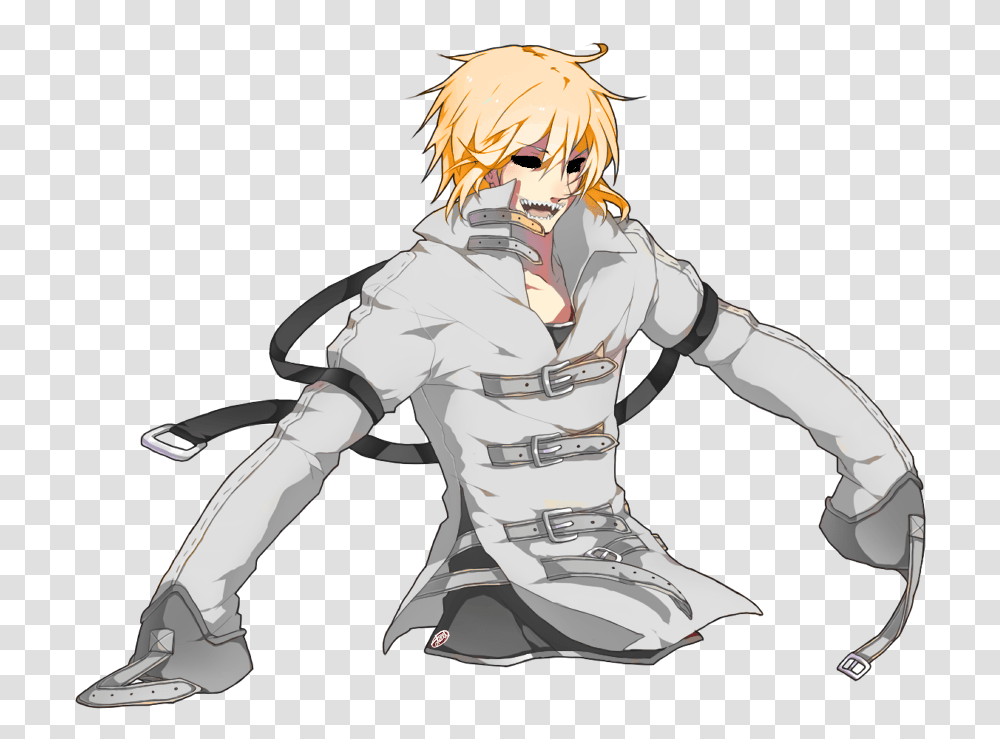 Download Straight Jacket Anime Character Image With No Anime Guy In Straight Jackey, Person, Human, Comics, Book Transparent Png
