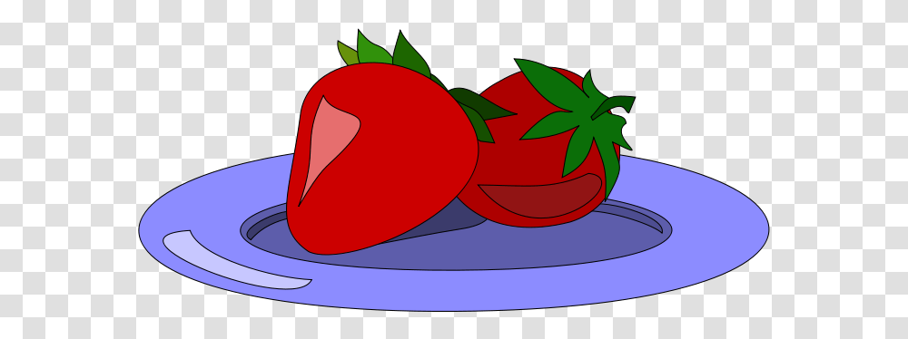 Download Strawberry Clipart Apple Plate Of Fruit Clipart, Plant, Food, Tree, Vegetable Transparent Png