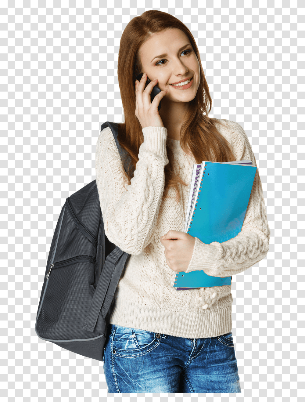 Download Student Students Talking On Mobile Phone University Student Hd, Clothing, Female, Person, Woman Transparent Png