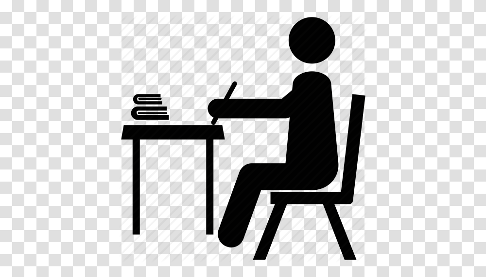 Download Studying Icon Clipart Computer Icons Study Skills, Chair, Furniture, Sitting, Piano Transparent Png